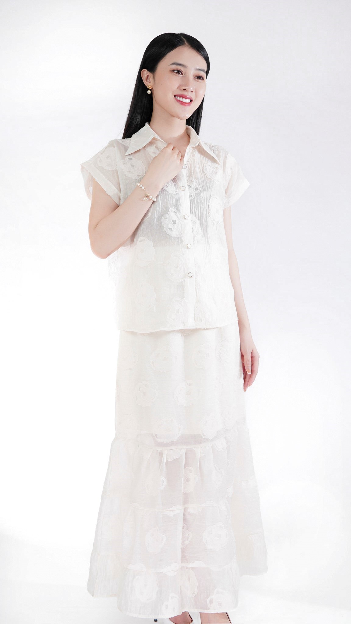 Đầm maxi trắng váy đầm dài đi biển hai dây | Thời trang thiết kế Hity –  Hity - lifestyle your way