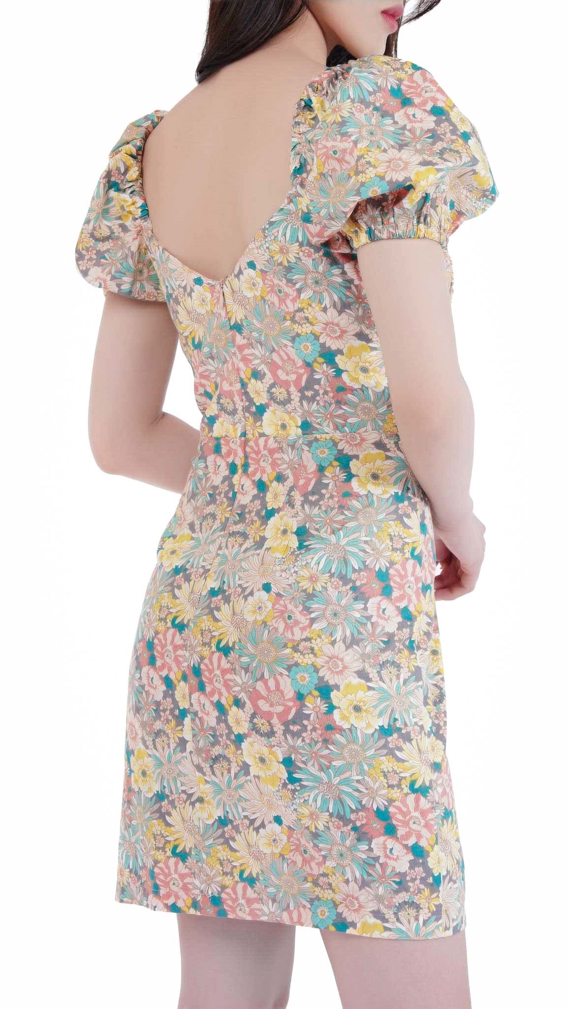 Top 10+ kiểu váy vintage hoa nhí dáng dài Hàn Quốc đẹp