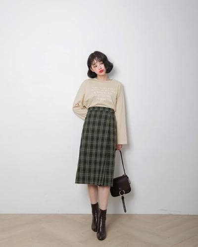 Chân váy caro ngắn chữ A kẻ caro đẹp style Hàn Quốc sk101