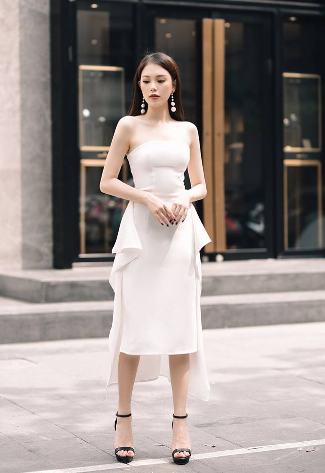váy đầm trắng ôm body quyến rũ