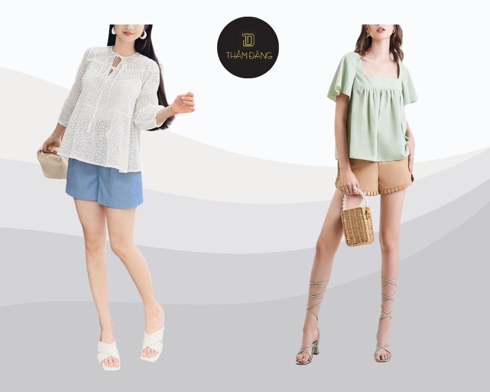 Áo babydoll kết hợp quần short là lựa chọn hoàn hảo cho một phong cách nhẹ nhàng, dễ chịu