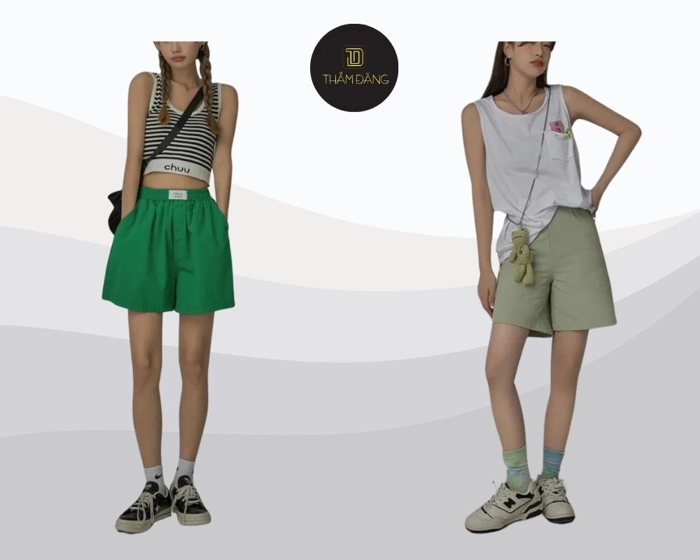 Áo tank top kết hợp quần short tạo nên sự thoải mái tối đa, đặc biệt là trong những ngày hè oi ả
