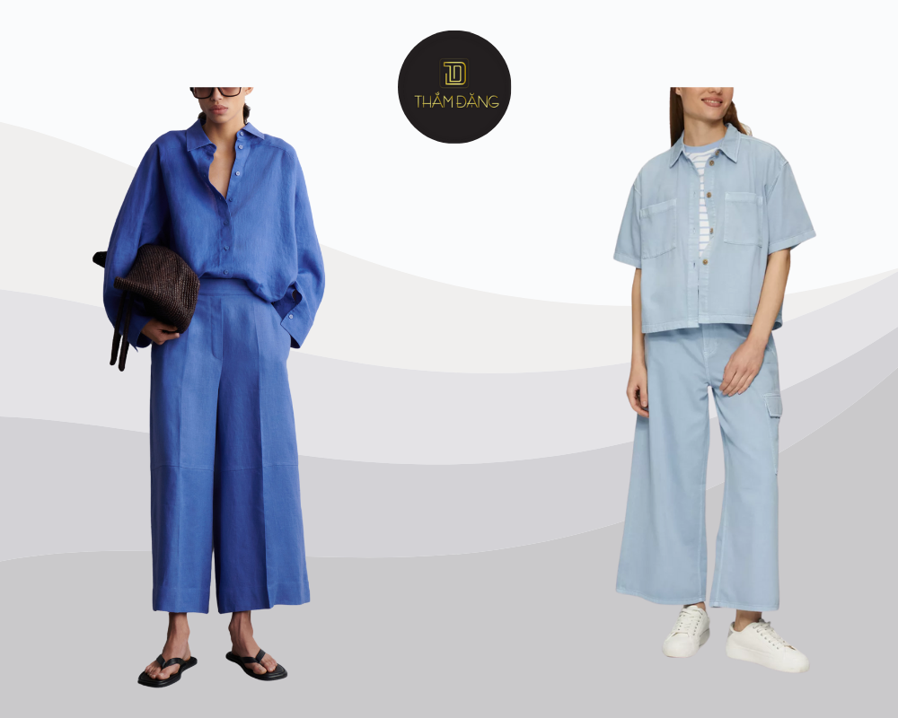 Mặc cùng quần culottes khi chưa biết áo sơ mi form rộng mặc với quần gì