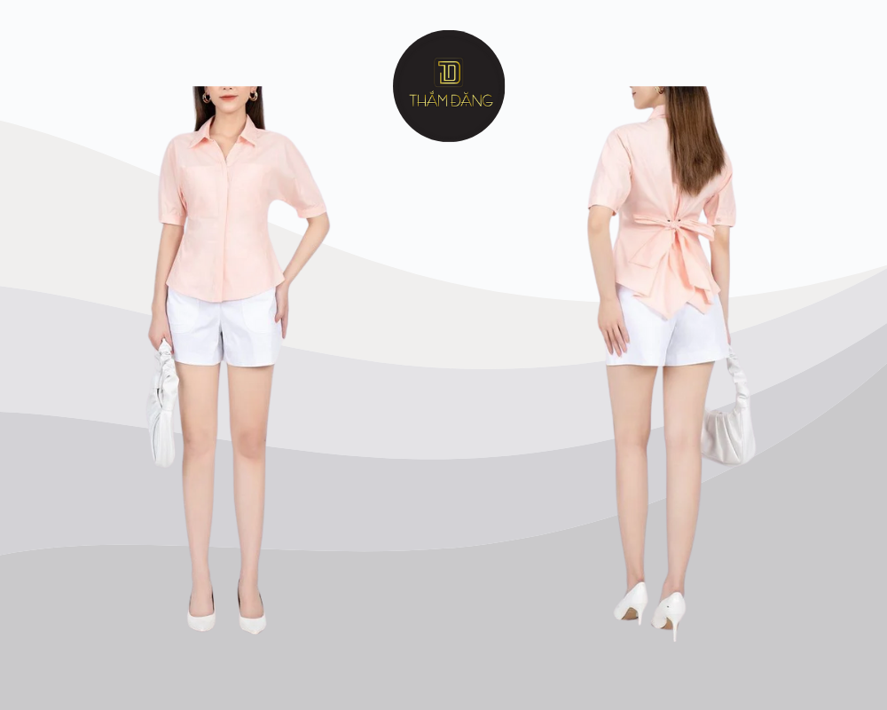 Thanh lịch và chuyên nghiệp với áo sơ mi dáng dài phối thắt lưng, hoàn hảo cho phong cách công sở