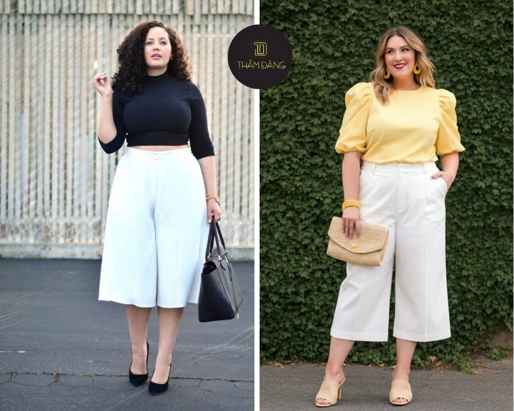 Quần culottes che khuyết điểm hiệu quả mang lại phong cách trẻ trung và thanh lịch