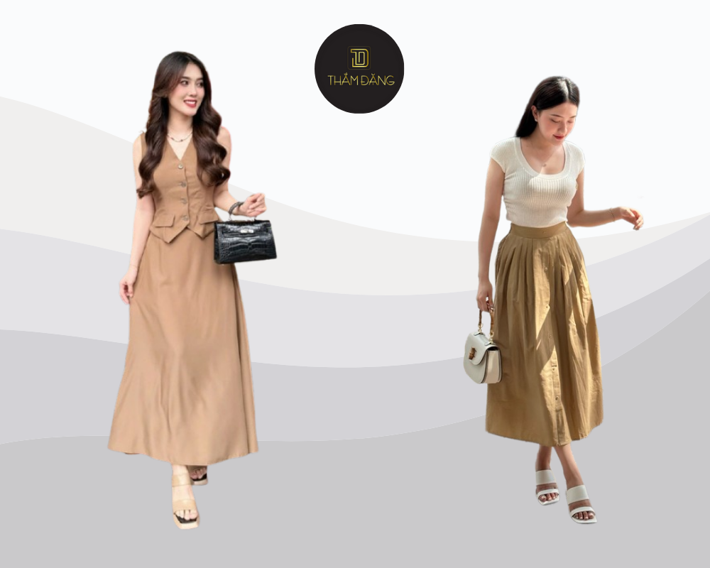 Chân váy nâu mang đến vẻ thanh lịch, dễ phối đồ và tôn dáng, trở thành lựa chọn không thể thiếu trong tủ đồ của phái đẹp, chân váy nâu kết hợp áo màu gì