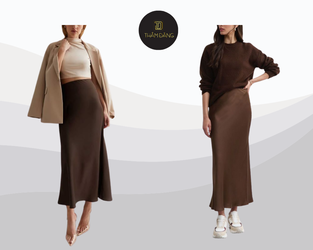 Diện chân váy nâu thật đẹp và thời thượng với những lưu ý đơn giản nhưng đầy tinh tế