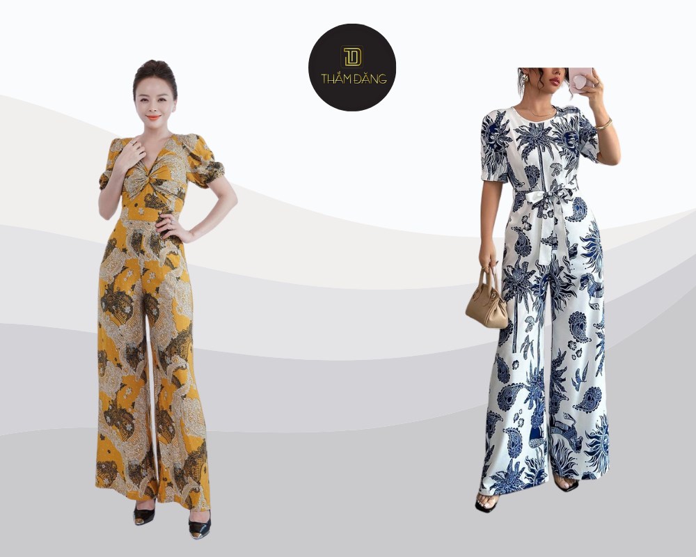Jumpsuit họa tiết rực rỡ mang đến vẻ ngoài cá tính, thoải mái và sành điệu cho chuyến khám phá Phú Quốc đầy năng lượng