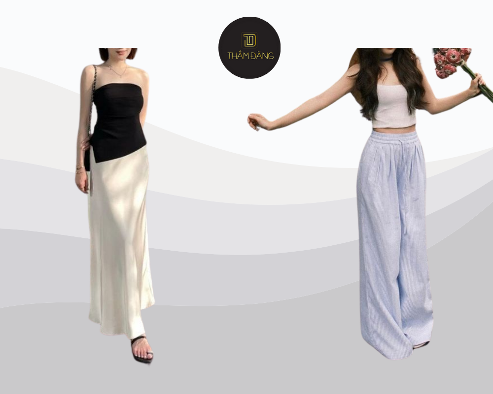 Áo quây gợi cảm kết hợp cùng phong cách Y2K cá tính tạo nên outfit hoàn hảo cho những ngày hè sôi động tại Phú Quốc