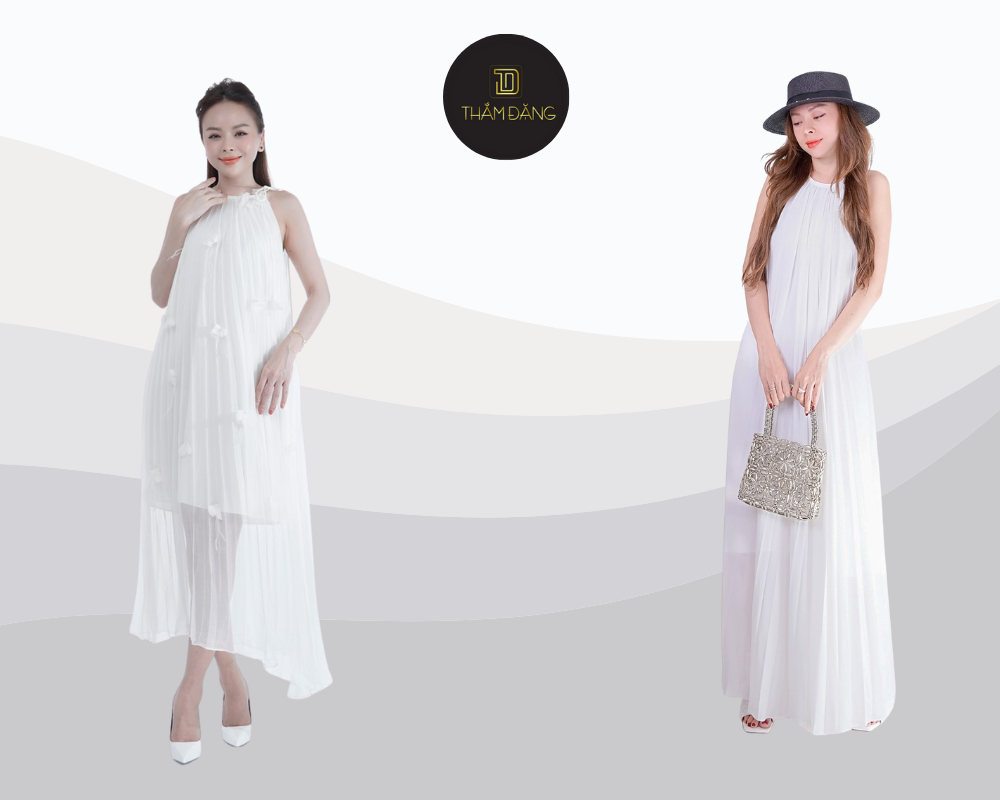 Váy trắng dài nhẹ nhàng, bay bổng giữa thiên nhiên núi rừng tạo nên những khoảnh khắc thơ mộng và đầy nghệ thuật