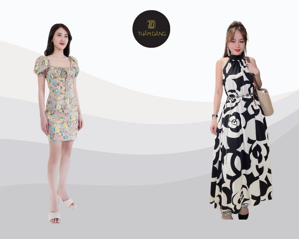 Đầm hoa dịu dàng kết hợp phụ kiện tiện dụng sẽ giúp bạn nổi bật và thoải mái trong từng khung hình giữa thiên nhiên