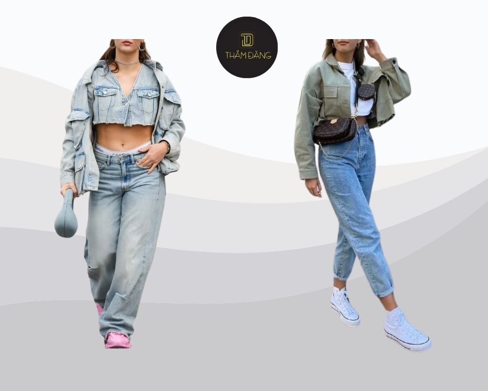 Chunky sneakers kết hợp cùng baggy jean giúp bạn tạo phong cách cá tính và đầy sức sống