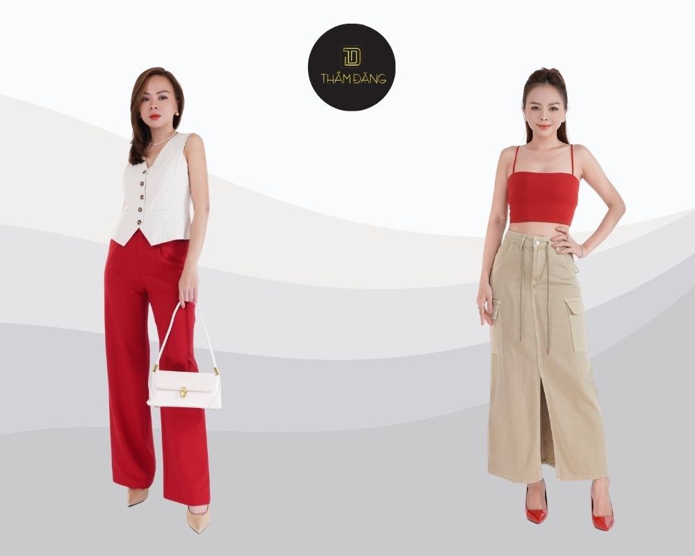 Áo màu be là màu gì mặc với quần màu đỏ