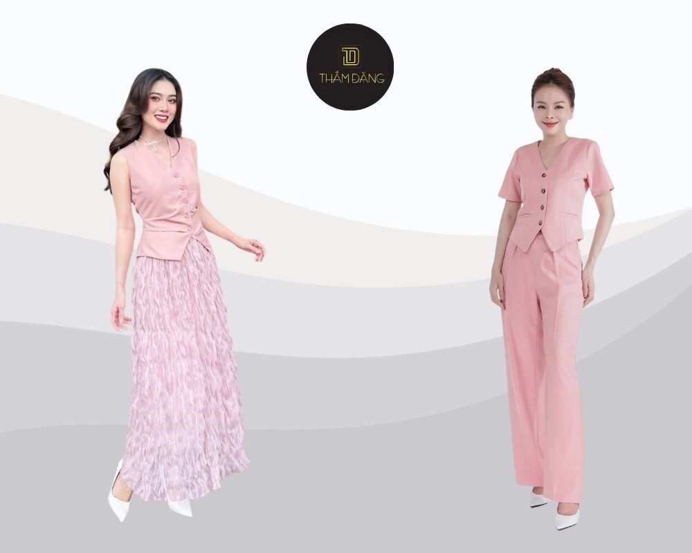 phối đồ với màu hồng pastel