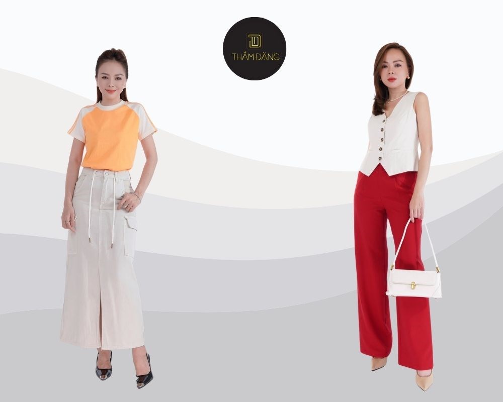 kết hợp 2 tone màu nóng và màu lạnh