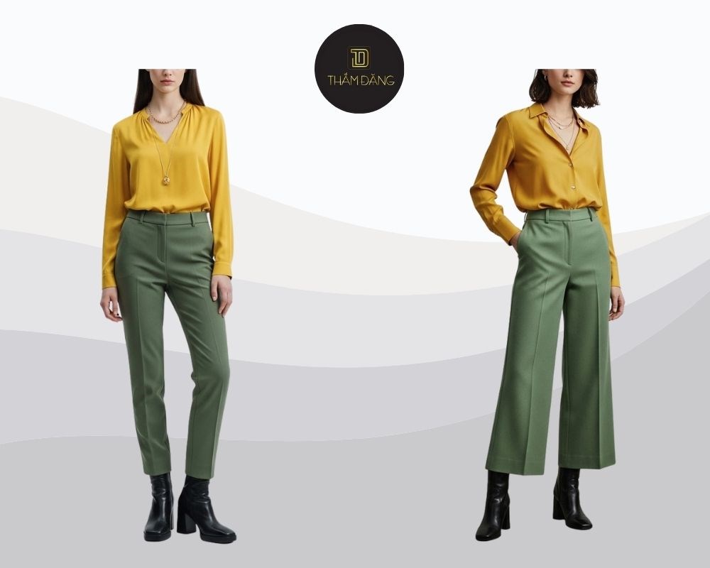Phối màu nóng và màu lạnh cho trang phục thanh lịch