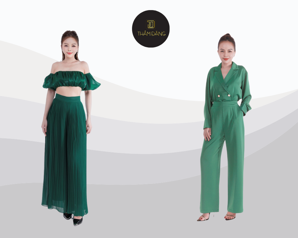 màu xanh lá kết hợp với màu gì tinh tế
