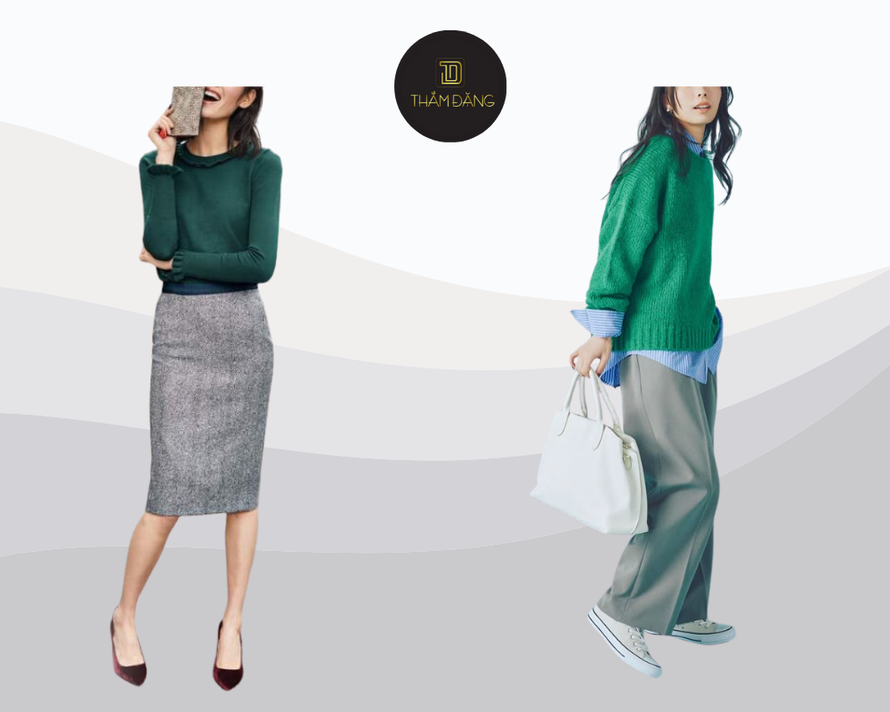 màu xanh lá kết hợp với màu gì hài hòa