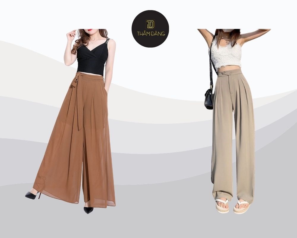 Phối áo croptop với quần ống rộng đẹp nhất
