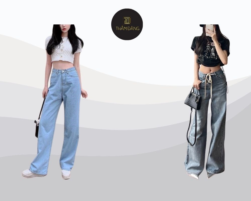 Phóng khoáng và thoải mái với quần ống rộng áo croptop oversize