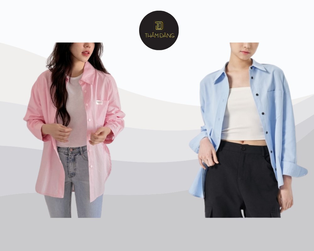 Mix match áo sơ mi, áo thun và quần jean tạo phong cách trẻ trung năng động