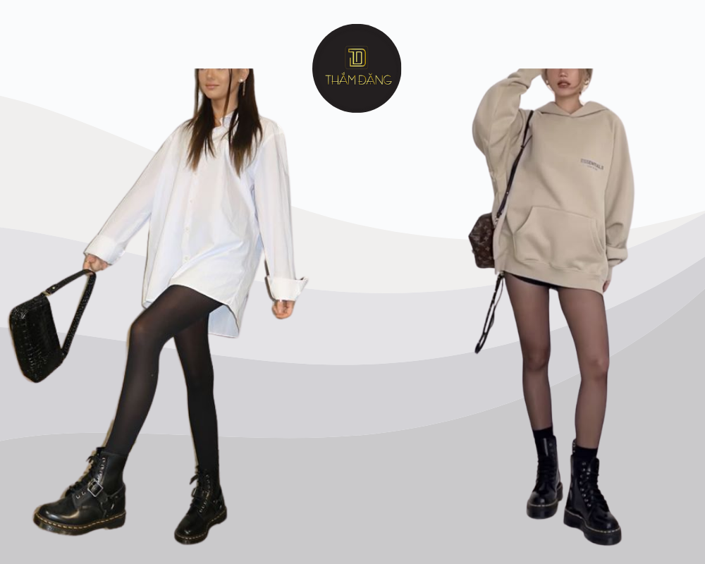 phối dồ với boot cổ ngắn tôn dáng thon dài