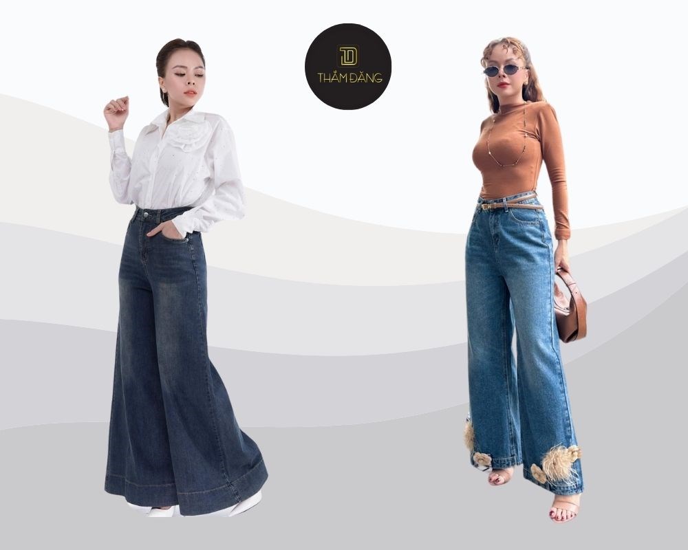 Phối hợp phụ kiện thông minh sẽ giúp bạn hoàn thiện phong cách khi diện quần jean ống rộng
