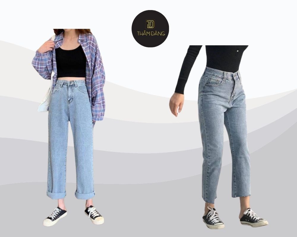 quần ống rộng mang giày gì để cao hơn