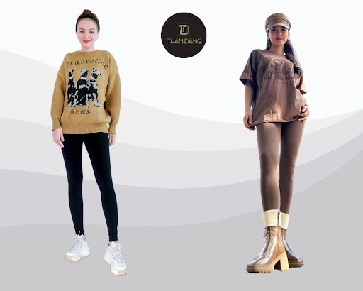 Quần legging có form ôm, mang lại cảm giác thoải mái cho người mặc
