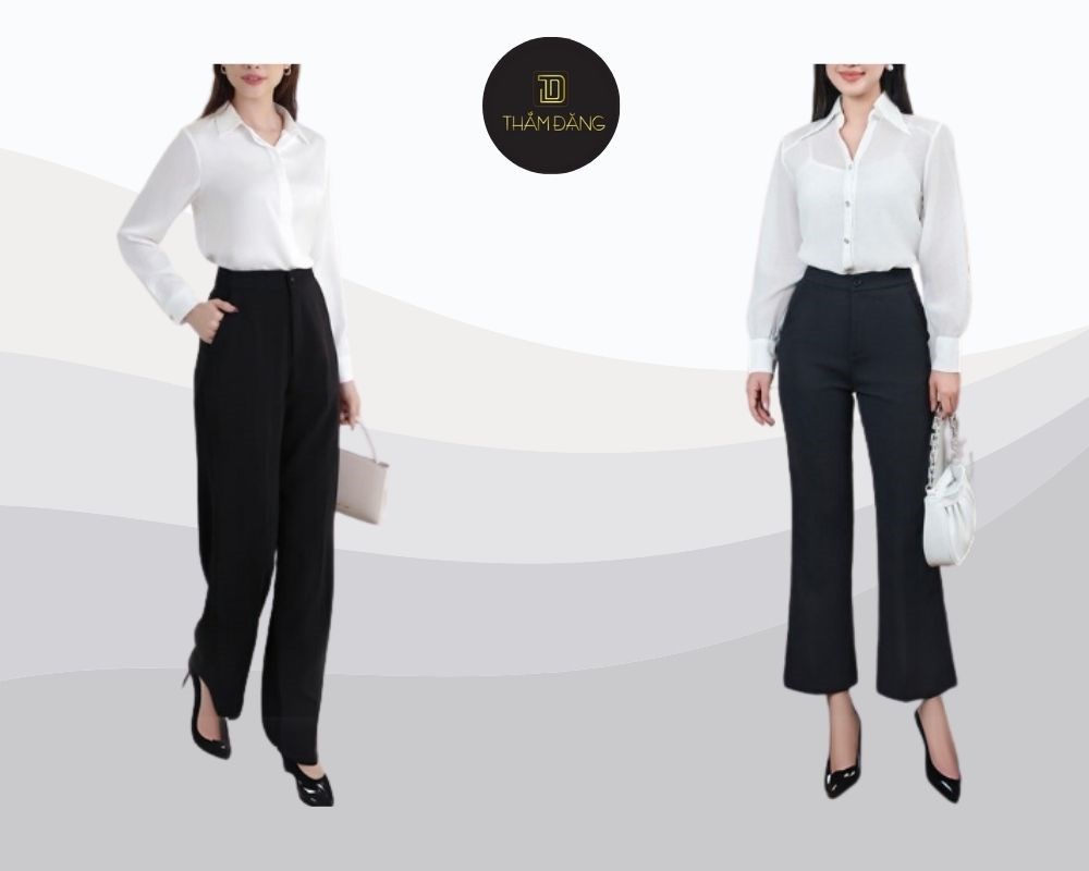 Chọn chất liệu giày hài hòa với vải áo/quần để tạo sự cân đối, tinh tế