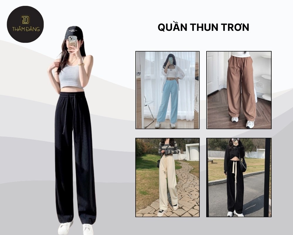 Set quần đen thun trơn và áo crop top phù hợp với phong cách minimalist hiện đại